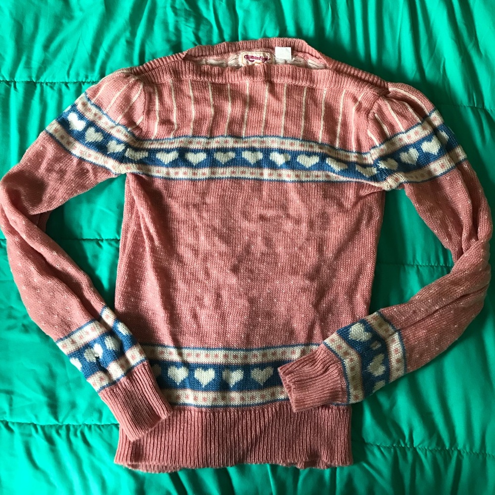 Vintage Romantiqué Pink sweater, 80s baby!